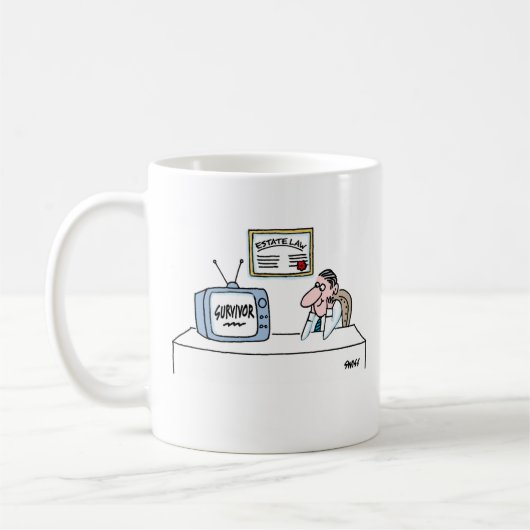 Funny Anwesen Law Probate Anwalt Cartoon Funny Kaffeetasse (Links)
