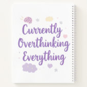 Funny Anxiety Overthinking Quote Pastel Notizblock (Rückseite)