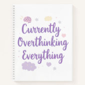 Funny Anxiety Overthinking Quote Pastel Notizblock (Vorderseite)