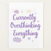 Funny Anxiety Overthinking Quote Pastel Planer (Vorderseite)
