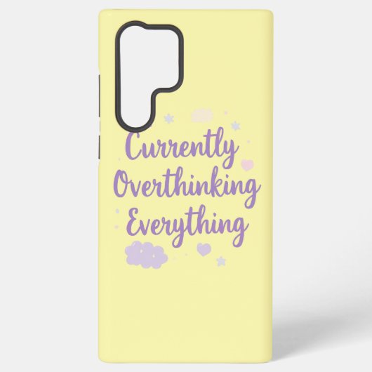 Funny Anxiety Overthinking Quote Pastel Samsung Galaxy Hülle (Rückseite)