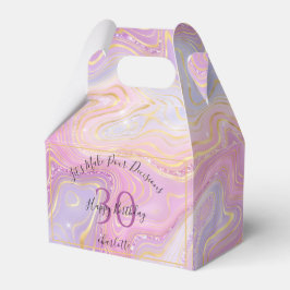 Funny any Age Pink Gold Glitzer Agate Geode Geschenkschachtel