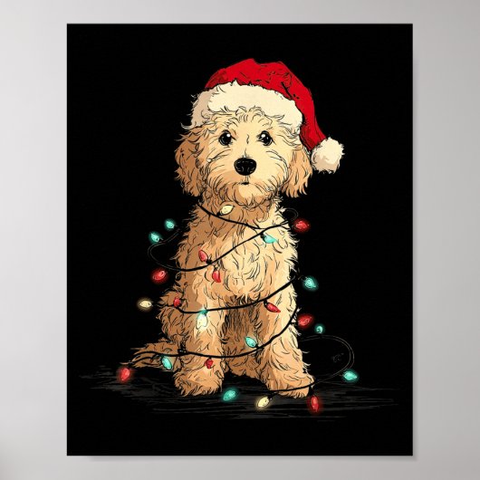 Funny Ao Christmas Graphics Dog Lights Lover Poster (Vorne)
