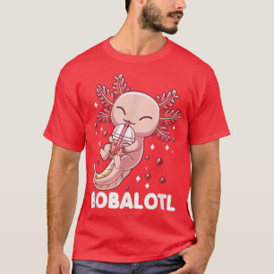 Funny Aolotl Bobalotl Boba Tea Blase Milch Kawaii T-Shirt