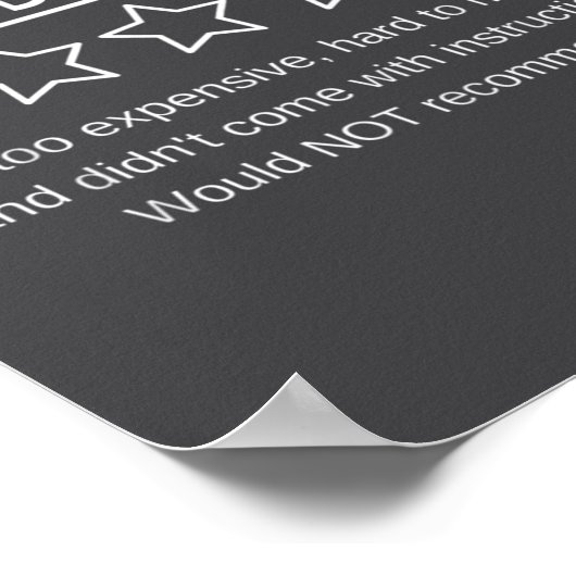 Funny Aortic Dissection One Star Would Not Recomme Poster (Ecke)