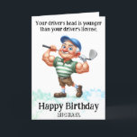 *~* Funny AP94 Older Golfer Man Birthday Card Dankeskarte<br><div class="desc">(Suchcode AP914um ähnliche Objekte zu finden) Einfache Übertragung auf andere Zazzle Produkte. Energetisch von Anna Rosa Senior Opa Old Man Golfer Albern Funny Unglaublich witzig Spaß - Golfing.= Opa - Caddy Dinosaur QUOTE Ihr Führerschein ist jünger als Ihr Führerschein. Funny Golf Geburtstagskarte - PERSONALISIEREN SIE DIE GANZE ZEIT. NAME ,...</div>