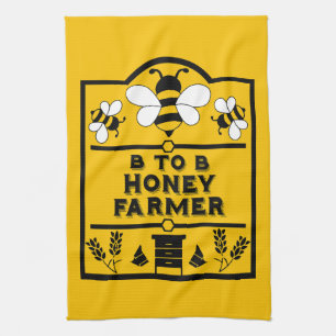Funny Apiary Honey Bauer Geschirrtuch
