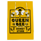 Funny Apiary Honey Queen Bee Mittlere Geschenktüte (Rückseite)