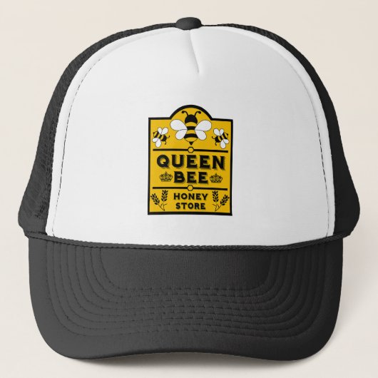 Funny Apiary Honey Queen Bee Truckerkappe (Vorderseite)