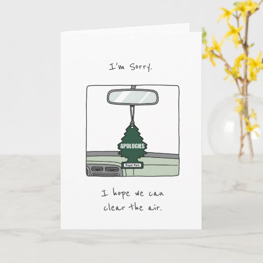 Funny Apology Air Freshener Clear The Air Karte (Gelbe Blume)