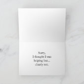 Funny Apology / Sorry Greycard Karte (Innenseite)