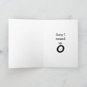 Funny Apology Spaß Grußkarte Karte (Innenseite)