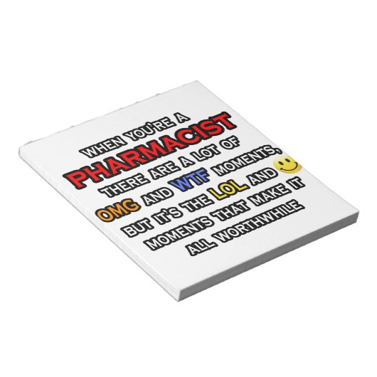 Funny Apotheker ... OMG WTF LOL Notizblock (angewinkelt)