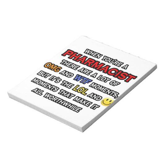 Funny Apotheker ... OMG WTF LOL Notizblock (Rotiert)
