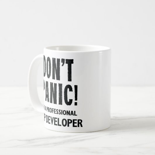 Funny App Developer Coffee Tasse Geschenk (Vorderseite Links)