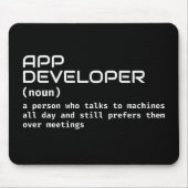 Funny App Developer Definition Mousepad (Vorne)