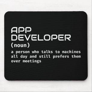 Funny App Developer Definition Mousepad
