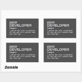 Funny App Developer Definition Rechteckiger Aufkleber (Blatt)
