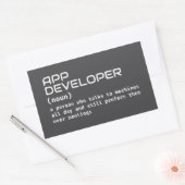 Funny App Developer Definition Rechteckiger Aufkleber (Umschlag)
