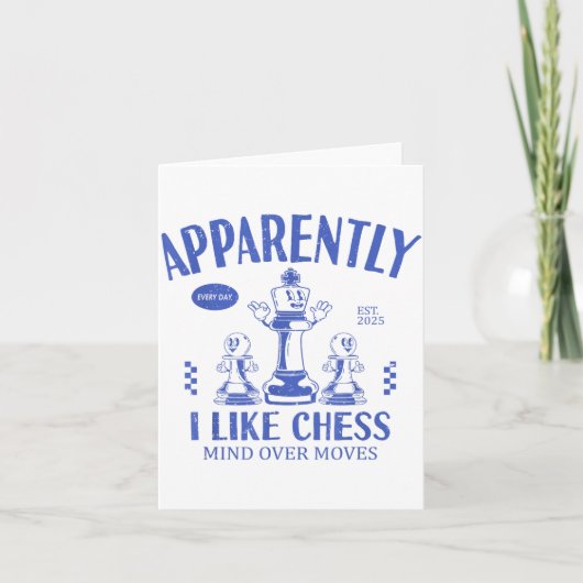 Funny Apparently, I Like Chess Karte (Vorderseite)