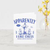 Funny Apparently, I Like Chess Karte (Gelbe Blume)