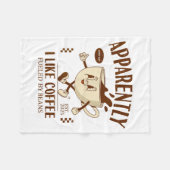 Funny Apparently, I Like Coffee Barista Fleecedecke (Vorderseite (Horizontal))