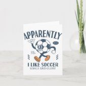 Funny Apparently, I Like Soccer Karte (Vorderseite)