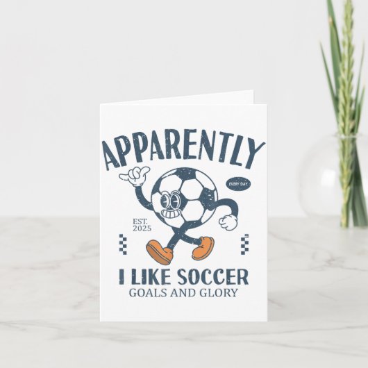 Funny Apparently, I Like Soccer Karte (Vorderseite)
