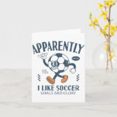 Funny Apparently, I Like Soccer Karte (Gelbe Blume)