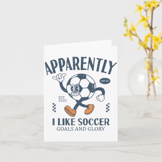 Funny Apparently, I Like Soccer Karte (Gelbe Blume)