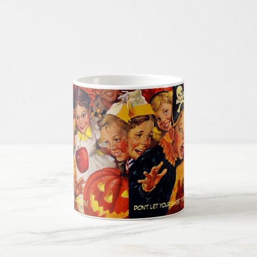 Funny Apple Bobbing Sweet Tooth Halloween Tasse (Mittel)