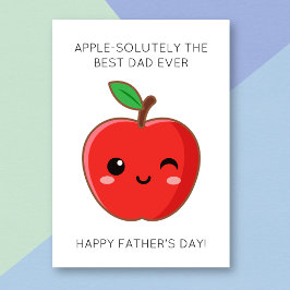 Funny Apple Fruit Pun Vatertag Card Karte