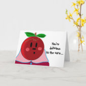 Funny Apple Lady Birthday Karte (Gelbe Blume)