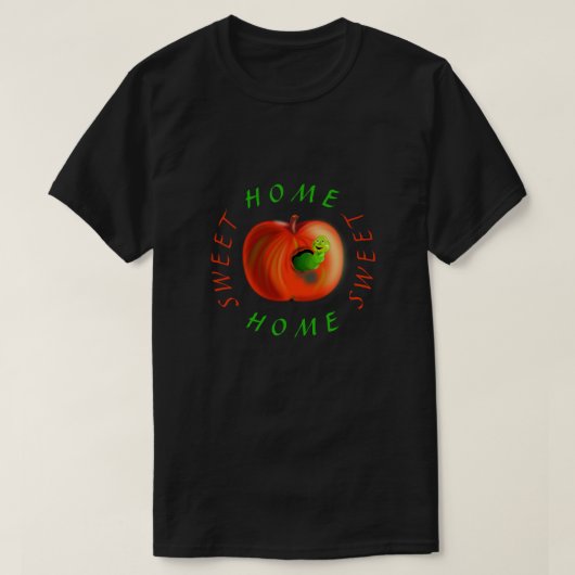 Funny Apple Worm T - Shirt (Design vorne)