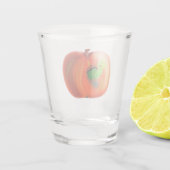Funny Apple Wurm Shot Glass Schnapsglas (Rückseite)