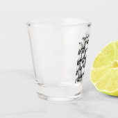 Funny Apples Schwarz-weiß Tinte Personalisiert Schnapsglas (Links)