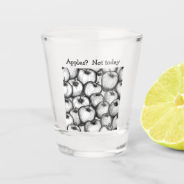 Funny Apples Schwarz-weiß Tinte Personalisiert Schnapsglas