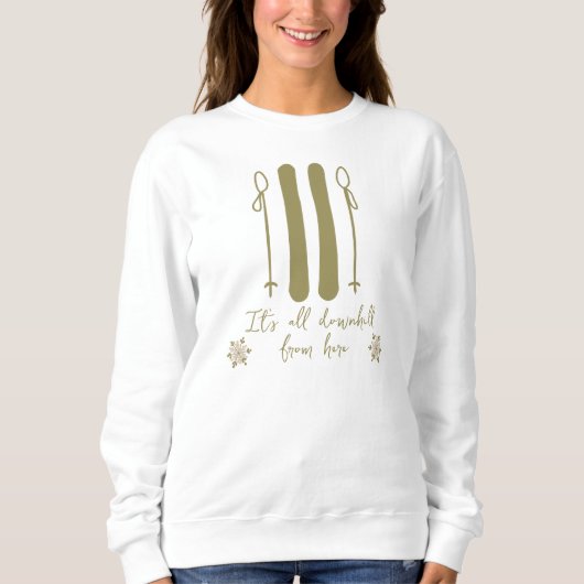 Funny Apres Ski Bridesmaid Bachelorette Sweatshirt (Vorderseite)