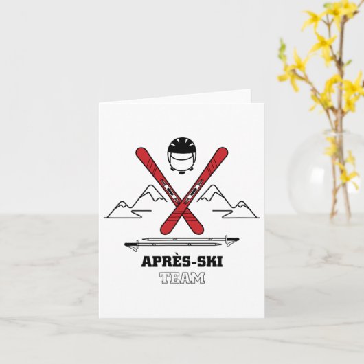 Funny Apres Ski Team - Großartige Schneefreunde Ge Karte (Gelbe Blume)