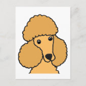 Funny Apricot Poodle Dog Cartoon Postkarte (Vorderseite)