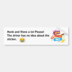 Funny April Fool's Day Autoaufkleber