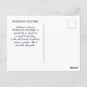 Funny April Fools Day Postcard - Kartenrücklesen Postkarte (Rückseite)