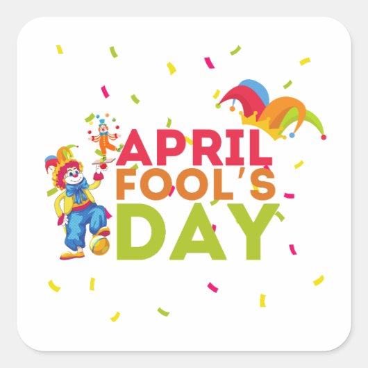 Funny April Fool's Day Prank Stickers (Vorderseite)