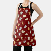 Funny Apron für Katze Lover Kawaii Cat Pattern Schürze (InSitu)
