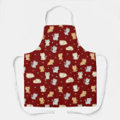 Funny Apron für Katze Lover Kawaii Cat Pattern Schürze (Vorderseite)
