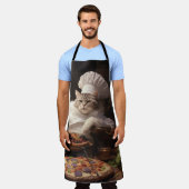 Funny Apron Für Katzen Liebhaber Pizza Koch Schürze (Getragen)