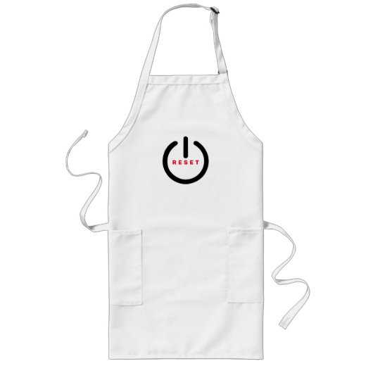 Funny Apron mit Reset Button Lange Schürze (Vorne)
