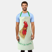 Funny Apron mit überraschendem Rooster - Benutzerd Schürze (Getragen)