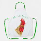 Funny Apron mit überraschendem Rooster - Benutzerd Schürze (Vorderseite)
