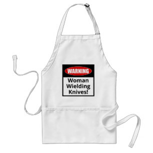 Funny Apron: Warning - Wielding Knives! Schürze